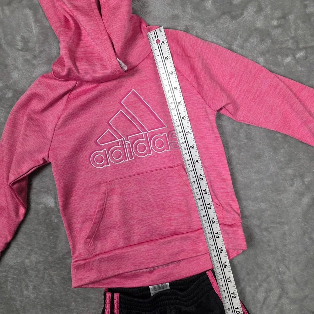 Adidas Toddler Girls 2PC Tracksuit Hoodie Jogger Set 3T Pink‎